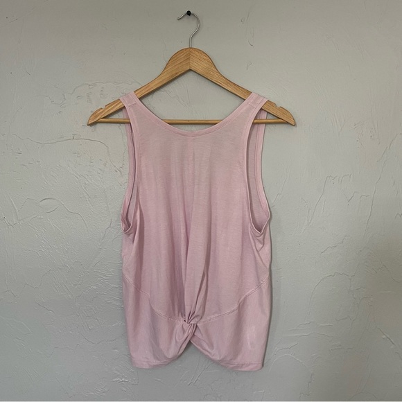 Athleta Pastel Pink Sleeveless Tie Front active Tank sz Large - Picture 1 of 4